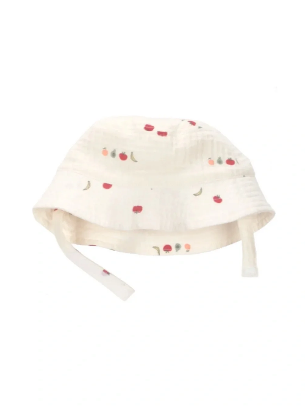 Carter's Cream Romper and Bucket Hat Set With Veggie Print